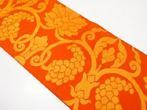 アンティーク　葡萄唐草模様織り出し袋帯（着用可）